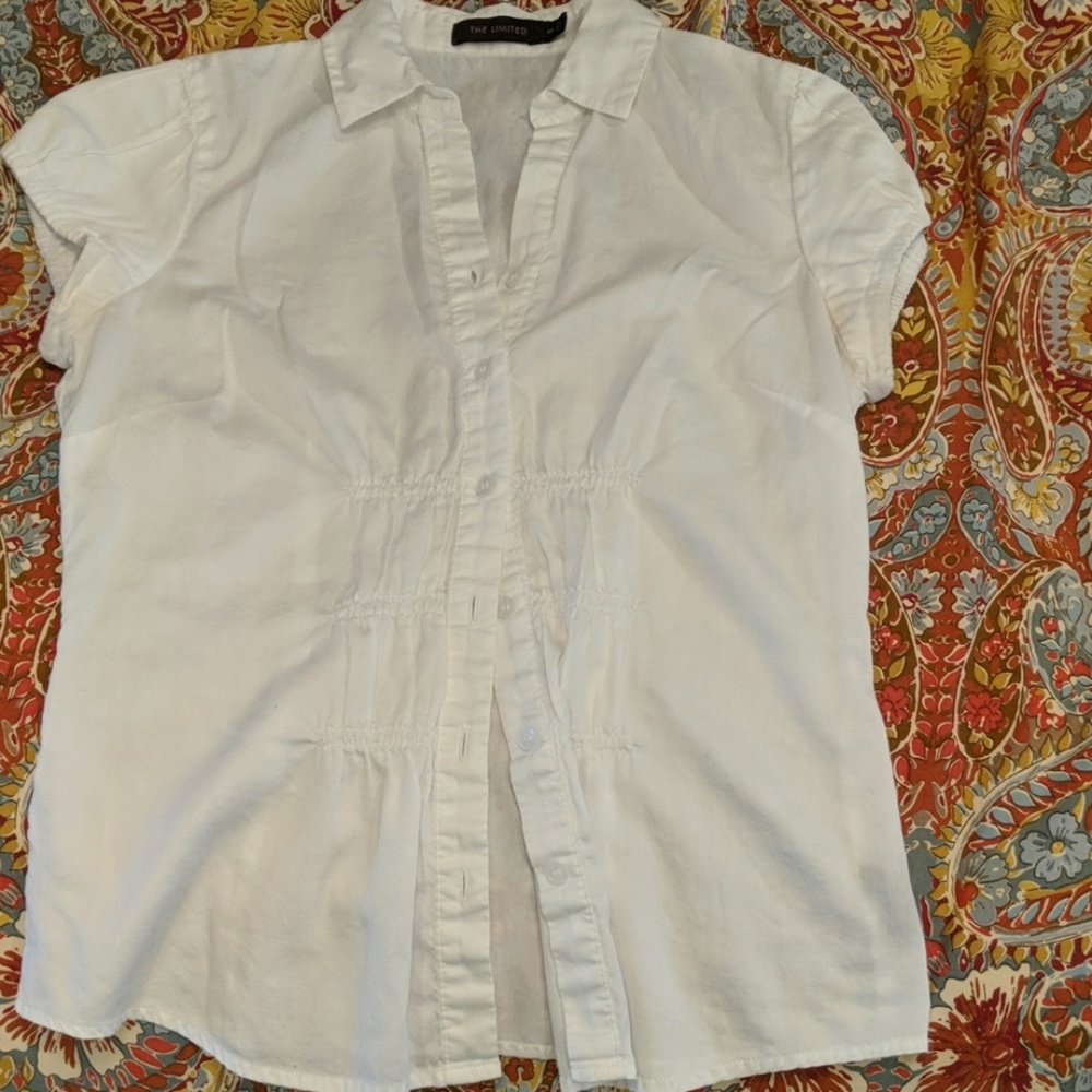 White fitted blouse